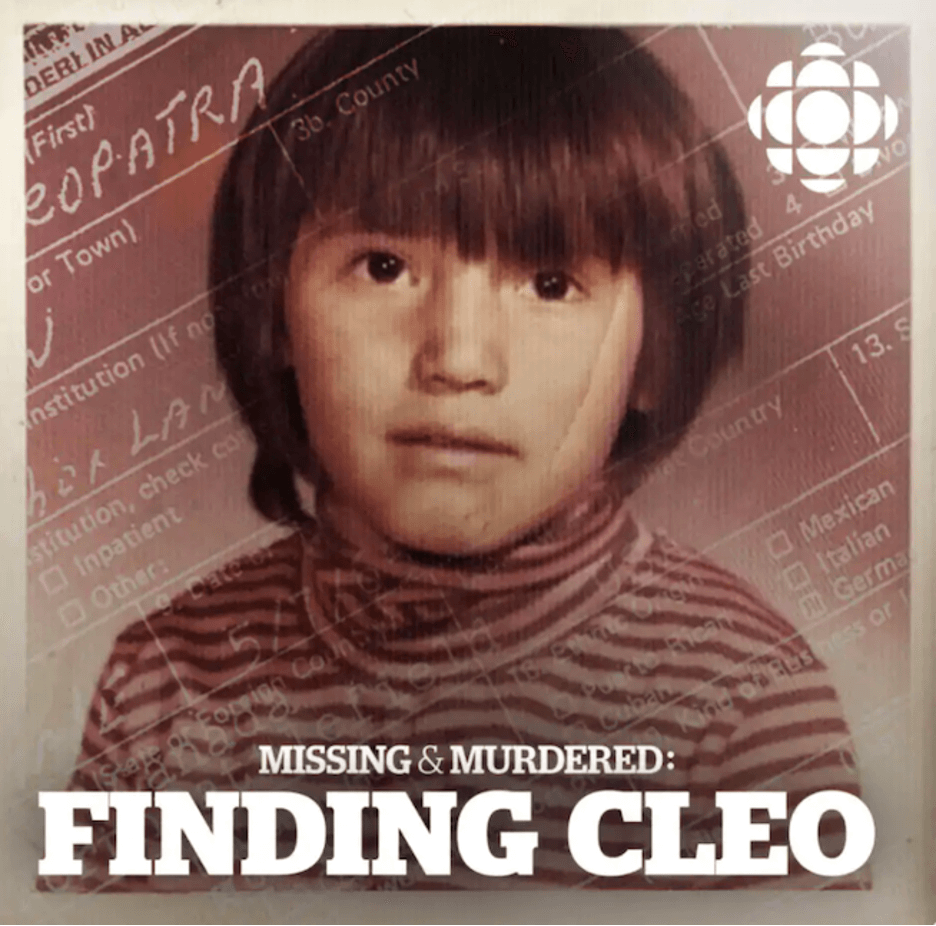 Podcast cover image of missing little girl Cleo